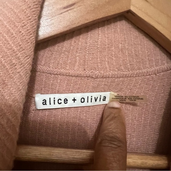 Alice + Olivia Hester Knit Coat in Rose Tan Rose Tan XS/S - Picture 7 of 10